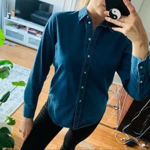 Everlane Chambray Denim Button Up Top